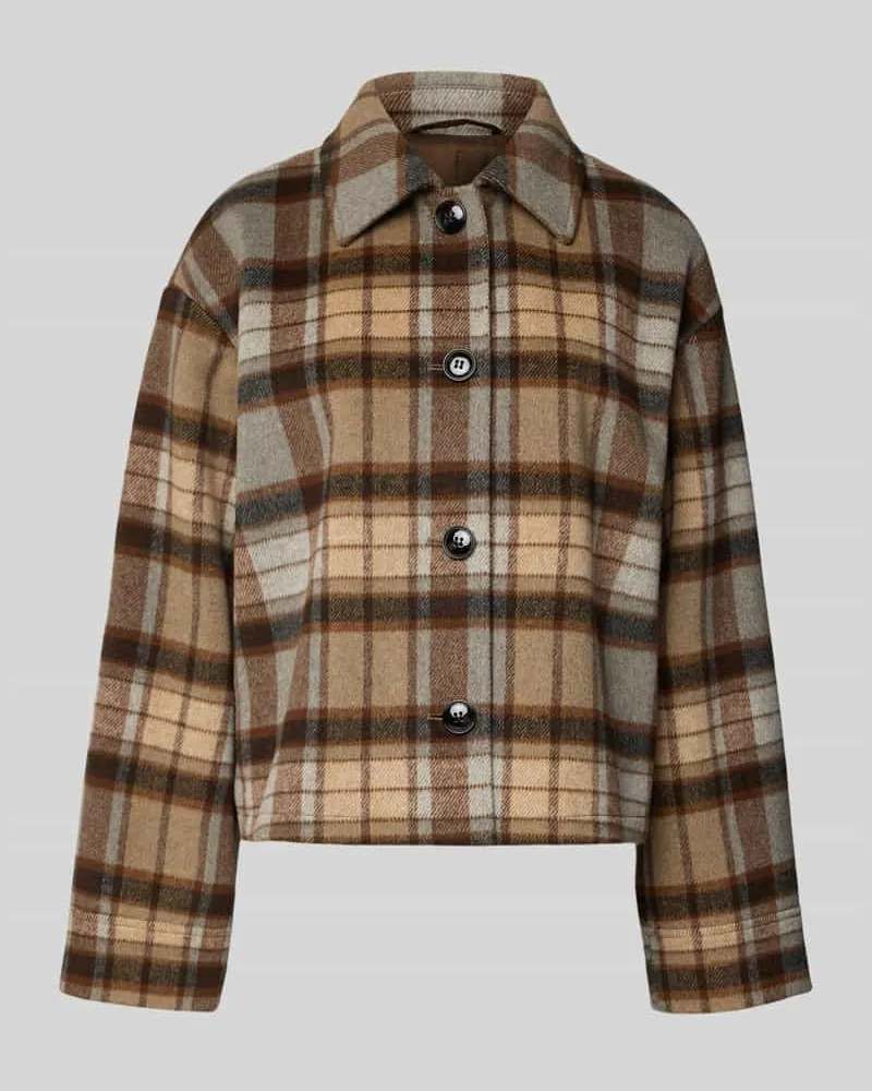 JAKE*S Jacke mit Umlegekragen und Knopfleiste Sand