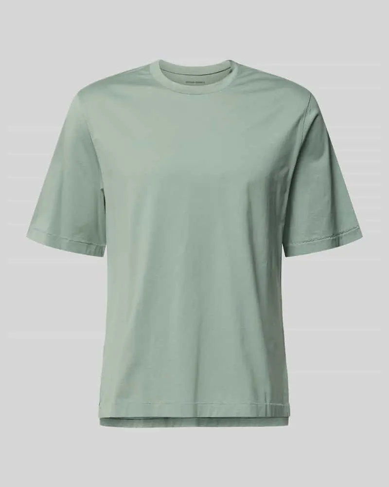 Officine Generale Regular Fit T-Shirt aus reiner Baumwolle Khaki