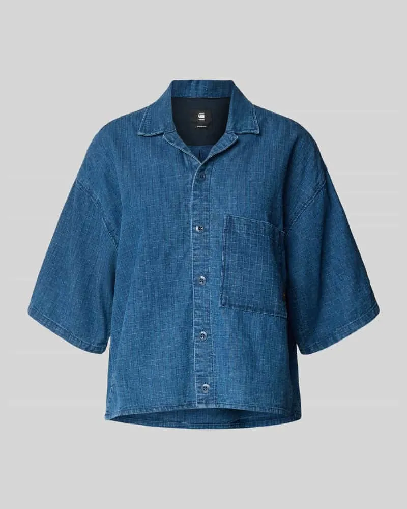 G-STAR RAW Relaxed Fit Jeansbluse mit Brusttasche Jeansblau