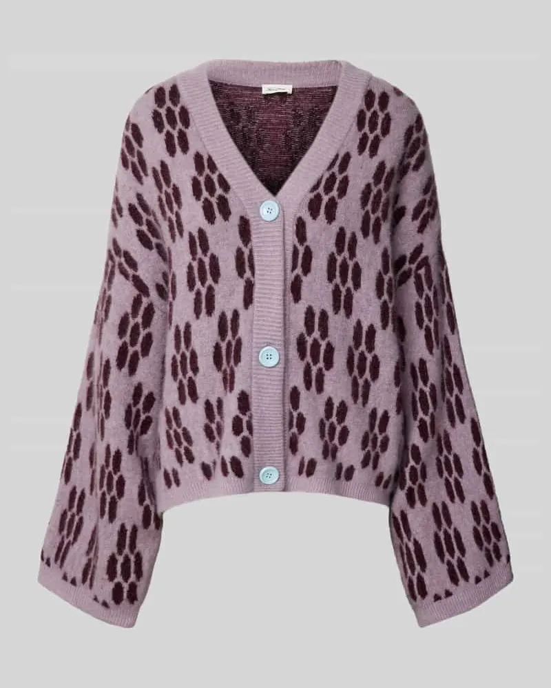 American Vintage Strickjacke mit Knopfleiste Modell 'VITOW Bordeaux