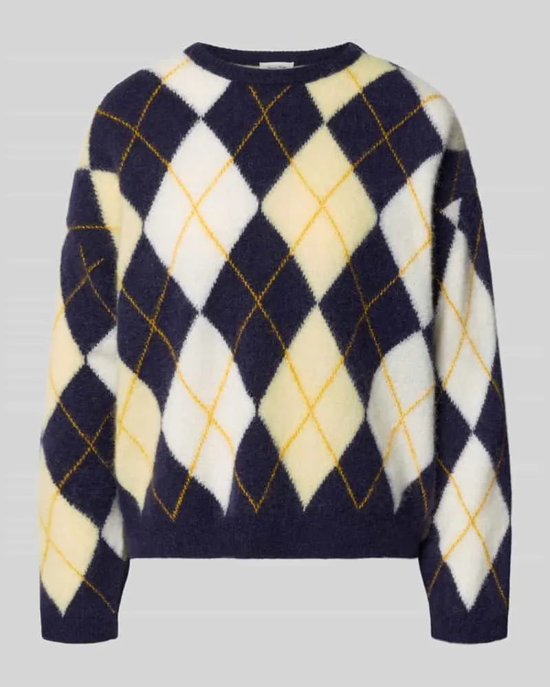 American Vintage Strickpullover mit gerippten Abschlüssen Modell 'VITOW Marine