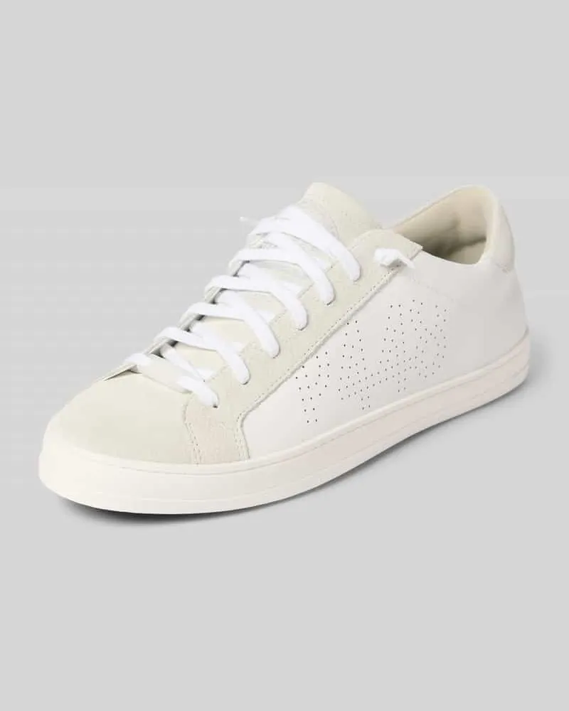 P448 Sneaker mit Label-Print Modell 'COR JOHN Weiss