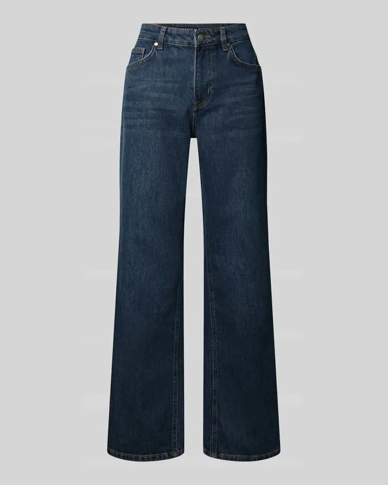My Essential Wardrobe Straight Fit Jeans aus Baumwoll-Mix Modell 'The Louis Dunkelblau