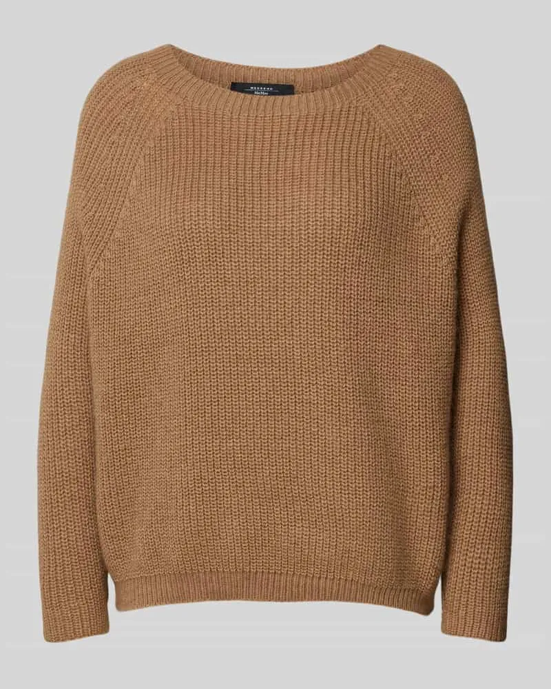 Max Mara Strickpullover mit Rundhalsausschnitt Modell 'XENO Camel