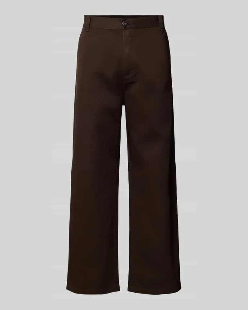 Carhartt WIP Wide Leg Hose mit Eingriff- und Gesäßtaschen Modell 'BRADY Dunkelbraun
