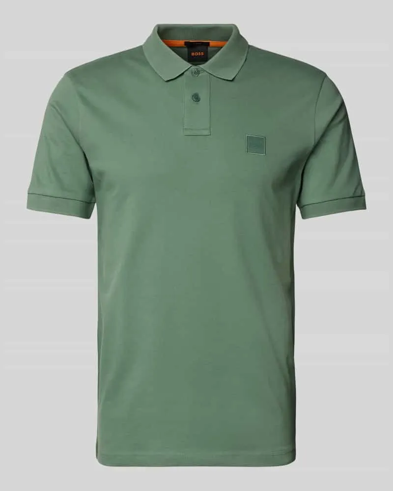 HUGO BOSS Poloshirt mit kurzer Knopfleiste Gruen