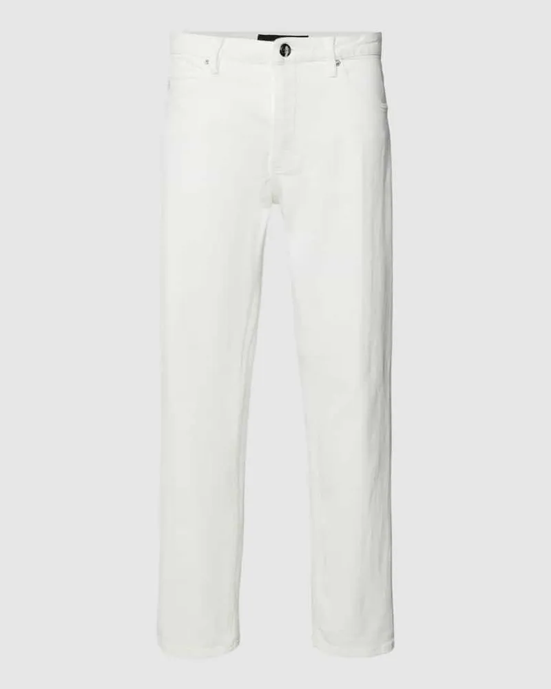Emporio Armani Jeans mit Logo-Stitching Weiss