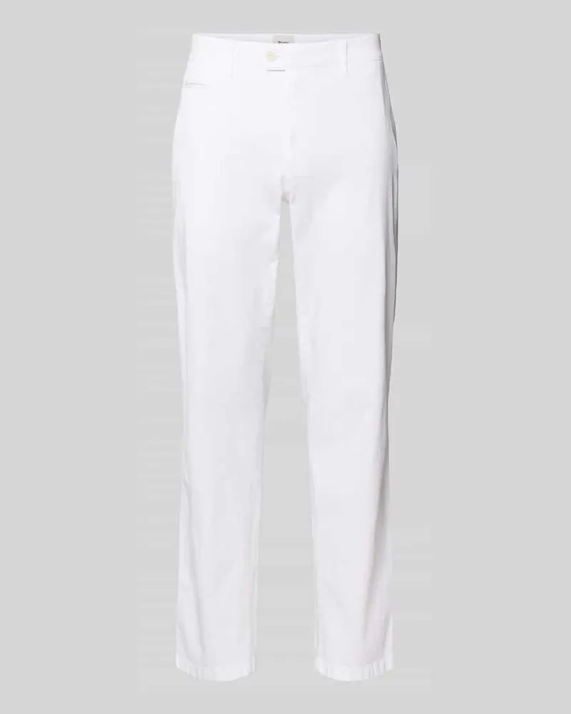 Brax Straight Fit Stoffhose mit Lyocell-Anteil Modell 'Everest Weiss