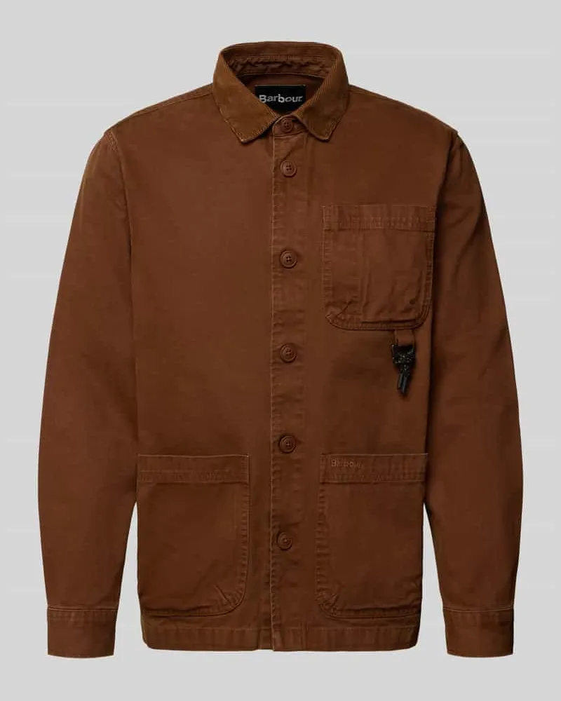 Barbour Relaxed Fit Hemdjacke aus reiner Baumwolle Mittelbraun