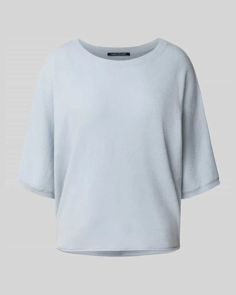 Luisa Cerano Strickpullover mit gerippten Abschlüssen Bleu