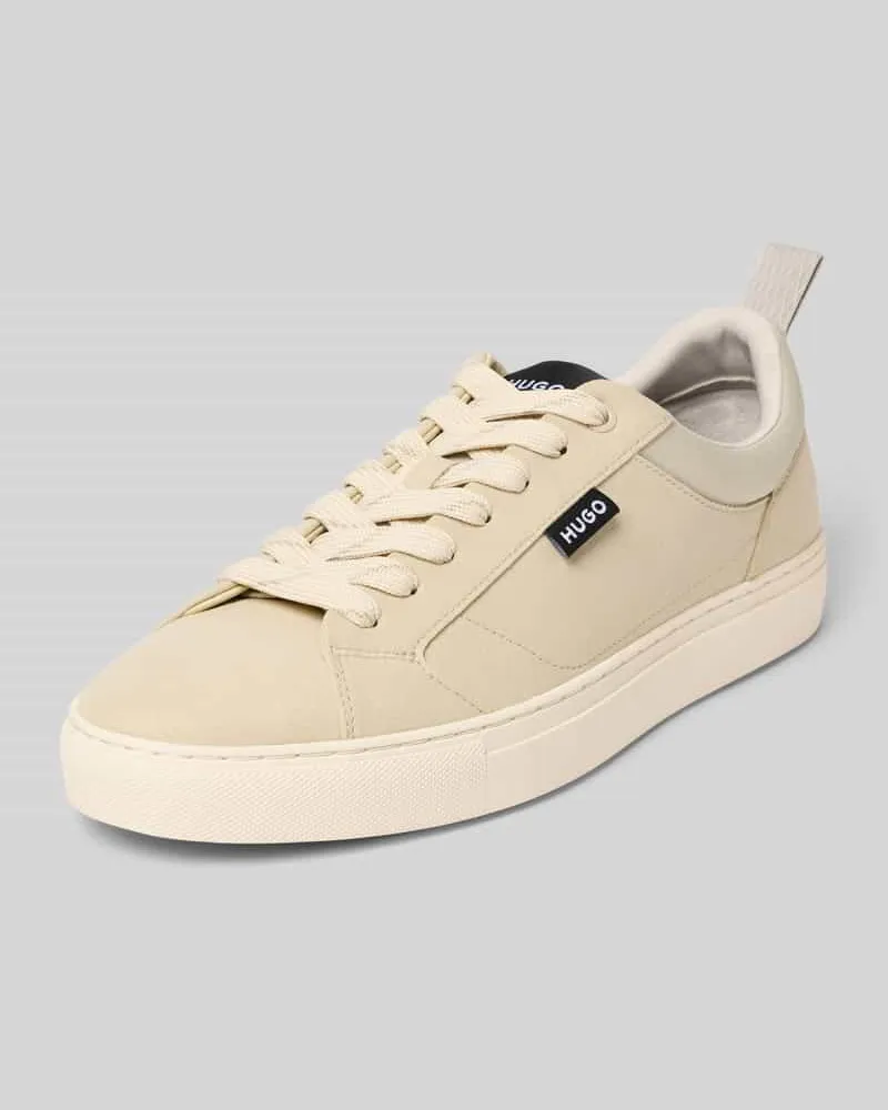 HUGO BOSS Sneaker mit Schnürung und Label-Detail Modell 'Morrie Beige