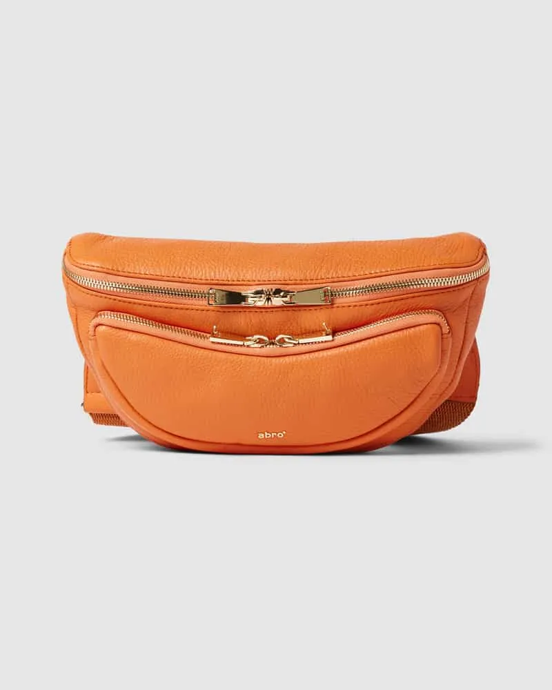 Abro Gürteltasche aus Leder mit Label-Schriftzug Modell 'CARGO Orange
