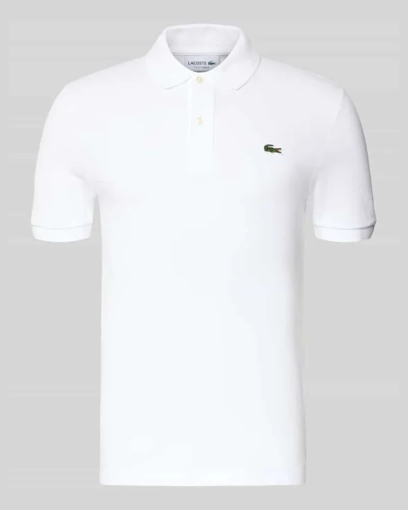 Lacoste Slim Fit Poloshirt aus reiner Baumwolle Weiss