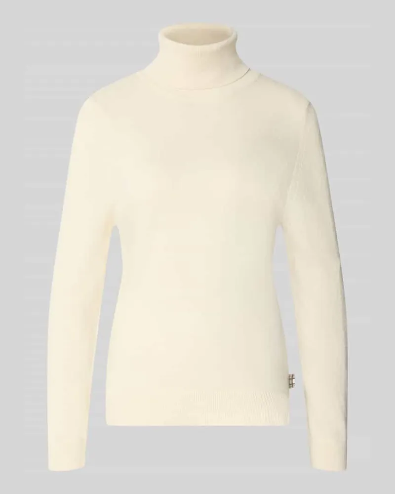Barbour Regular Fit Rollkragenpullover aus Woll-Baumwoll-Mix Ecru