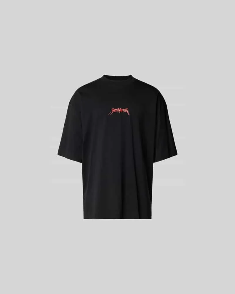VETEMENTS Regular Fit T-Shirt mit Logo-Print Black