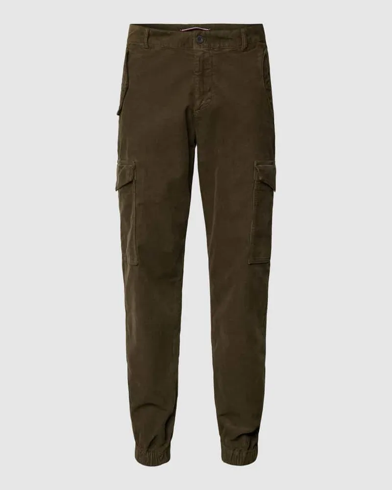 Tommy Hilfiger Cargohose aus Cord Oliv