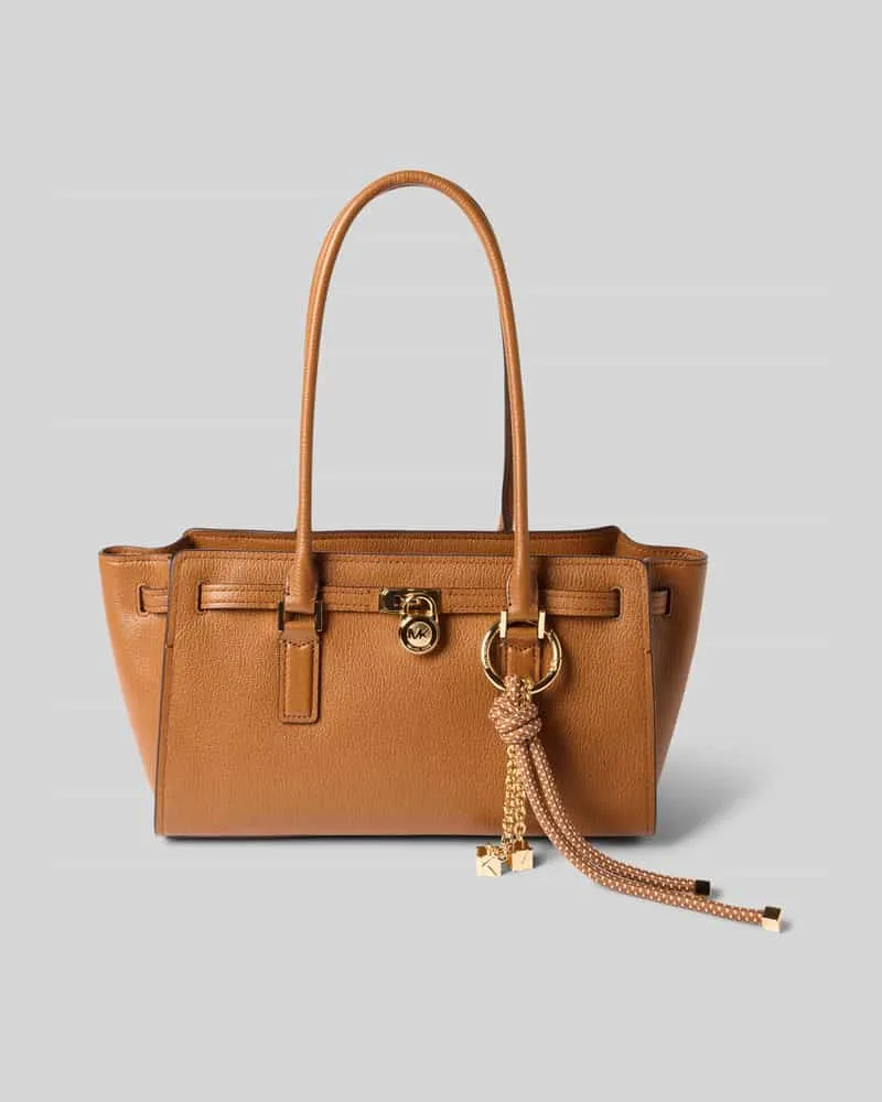 Michael Kors Handtasche mit Label-Anhänger Modell 'HAMILTON Camel