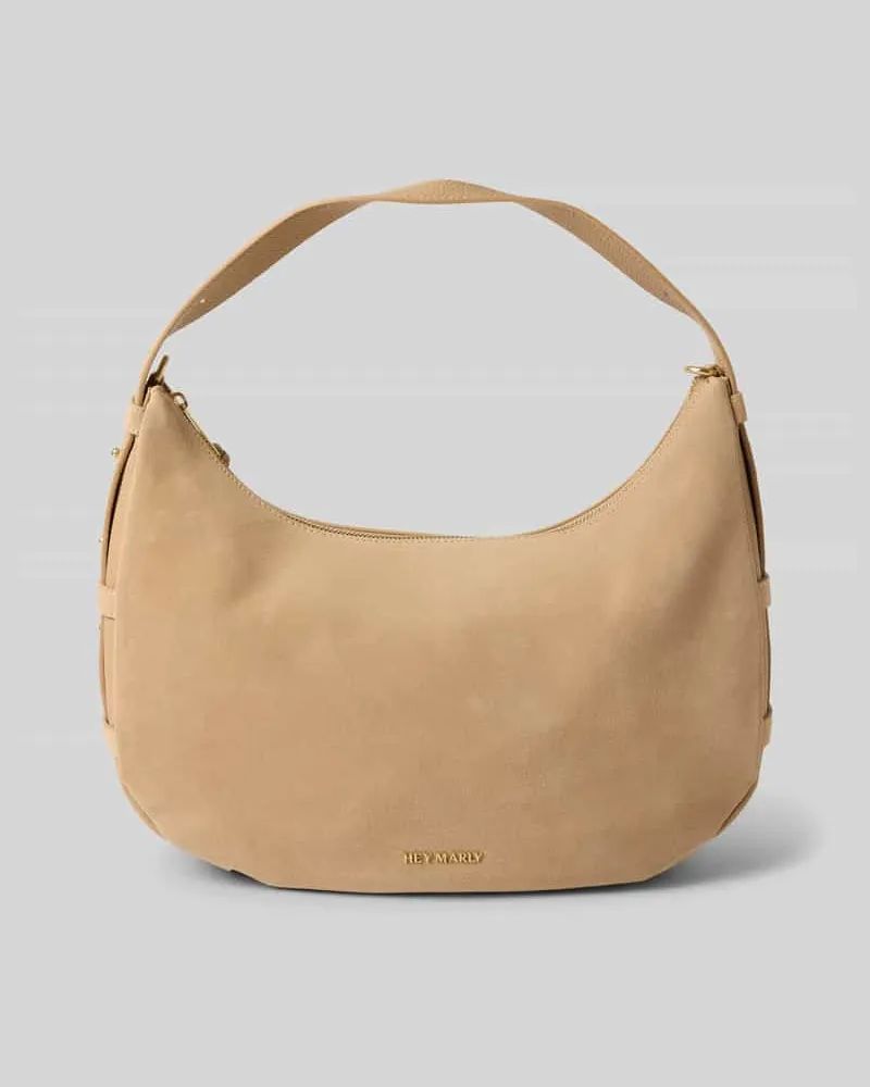 Hey Marly Handtasche mit Label-Applikation Modell 'Lifetime Sister Sand