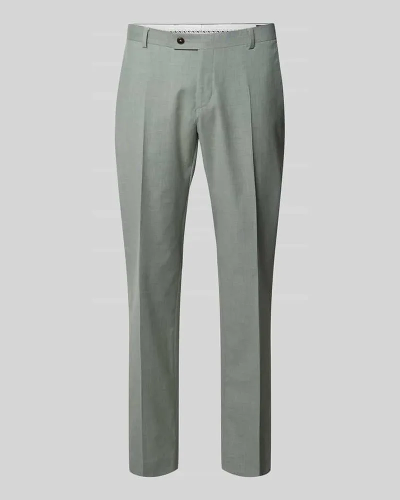 Bugatti Regular Fit Stoffhose mit Bügelfalten Lind