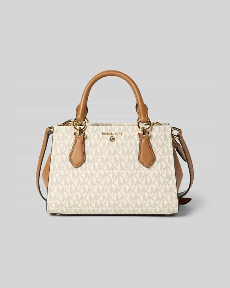 Michael Kors Shoulder Bag mit Allover-Logo-Print Modell 'Marilyn Offwhite