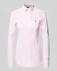 Ralph Lauren Polohemd mit Button-Down-Kragen Hellrosa