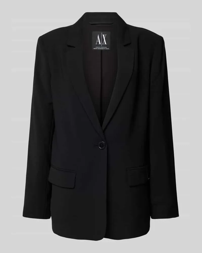 Armani Exchange Regular Fit Blazer mit Pattentaschen Black