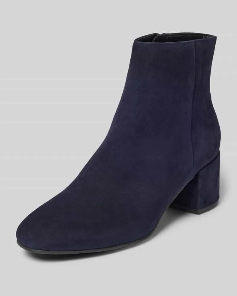 Högl Stiefeletten aus echtem Leder mit Reißverschluss Dunkelblau