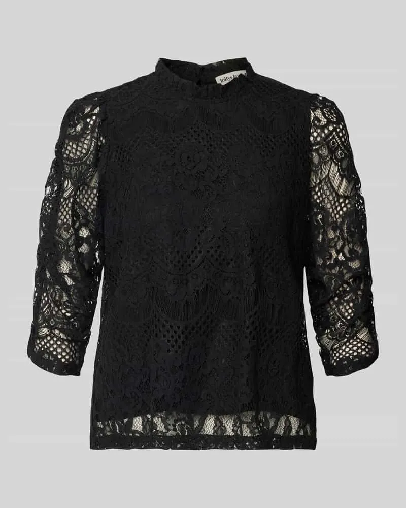 Lollys Laundry Regular Fit Bluse mit 3/4-Arm Modell 'Lilou Black