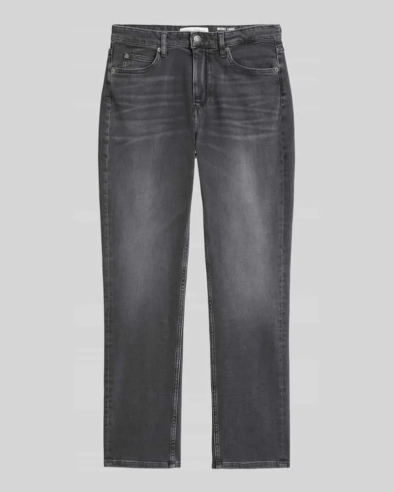 Marc O'Polo Slim Fit Jeans aus Baumwollmix Modell 'D-JEANS Mittelgrau