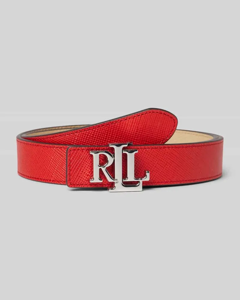 Ralph Lauren Ledergürtel mit Strukturmuster Rot