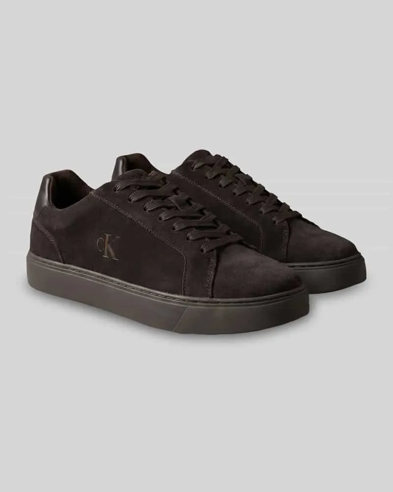 Calvin Klein Sneaker aus echtem Rindvelours Black