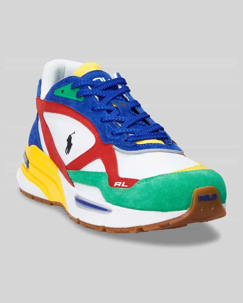 Ralph Lauren Low Top Sneaker aus echtem Leder Weiss