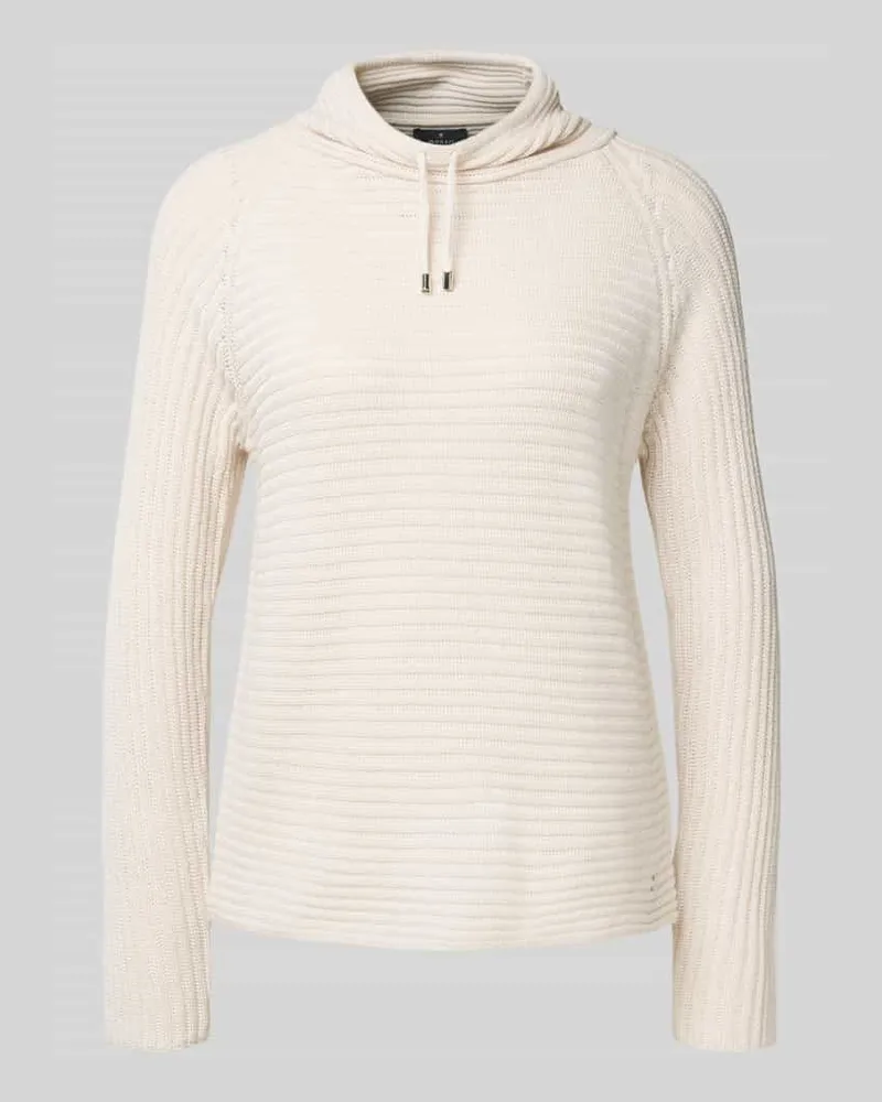 monari Strickpullover mit Stehkragen Ecru