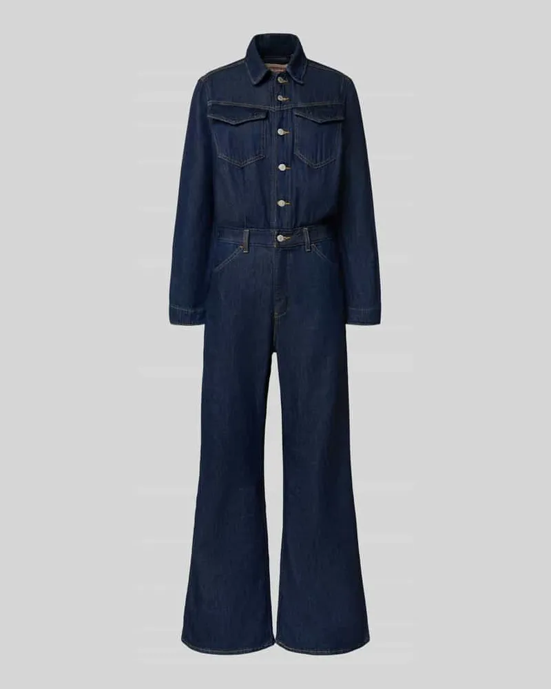 Levi's Regular Fit Jumpsuit aus reiner Baumwolle Dunkelblau