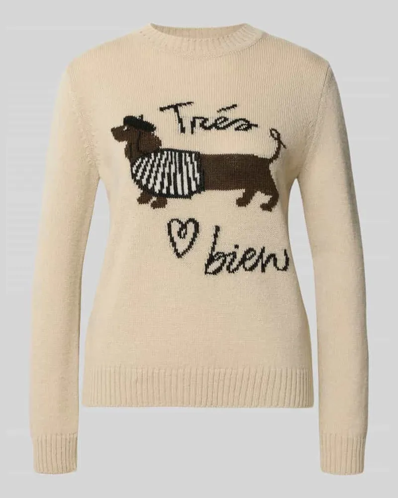 Max Mara Regular Fit Pullover mit Woll-Anteil Modell 'NITRA Sand