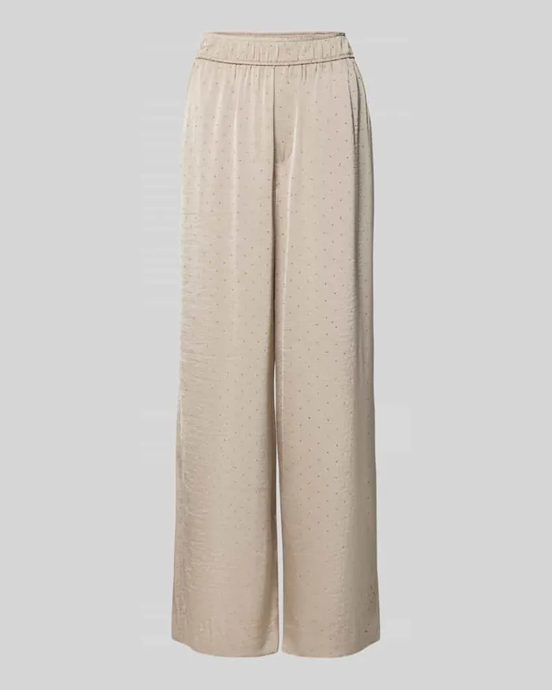 mbyM Hose mit weitem Bein und Ziersteinbesatz Modell 'Asaka Sand
