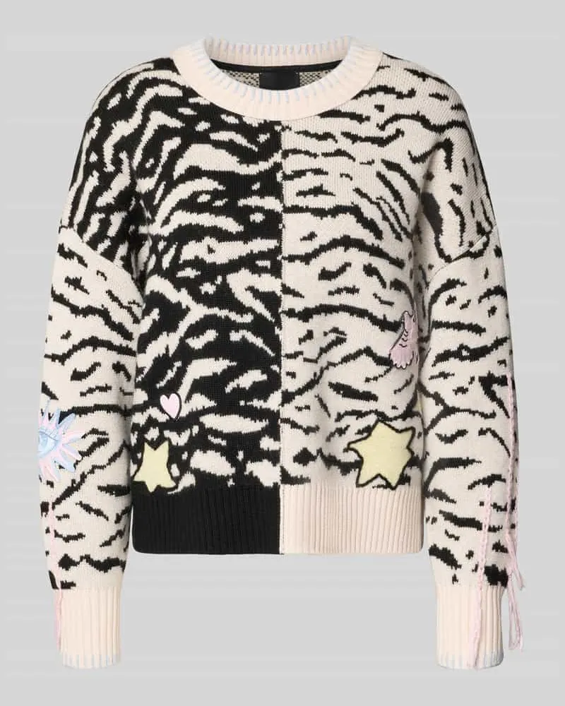 Marc Cain Strickpullover mit gerippten Abschlüssen Sand