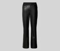 Regular Fit Lederhose mit elastischem Label-Bund