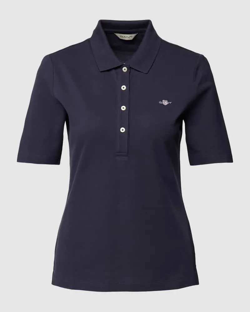 Gant Poloshirt aus Baumwolle mit Label-Detail Marine