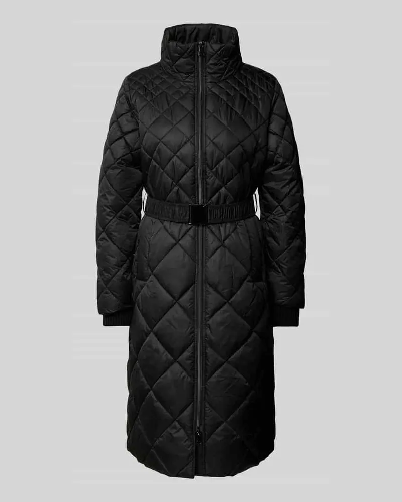 S.Oliver Regular Fit Steppmantel mit Gürtel Black
