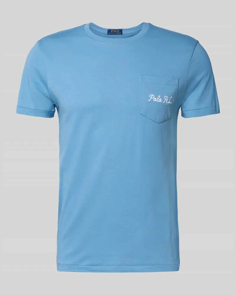 Ralph Lauren T-Shirt mit Brusttasche Hellblau