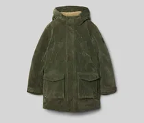 Regular Fit Parka mit Kapuze Modell 'CORDUROY