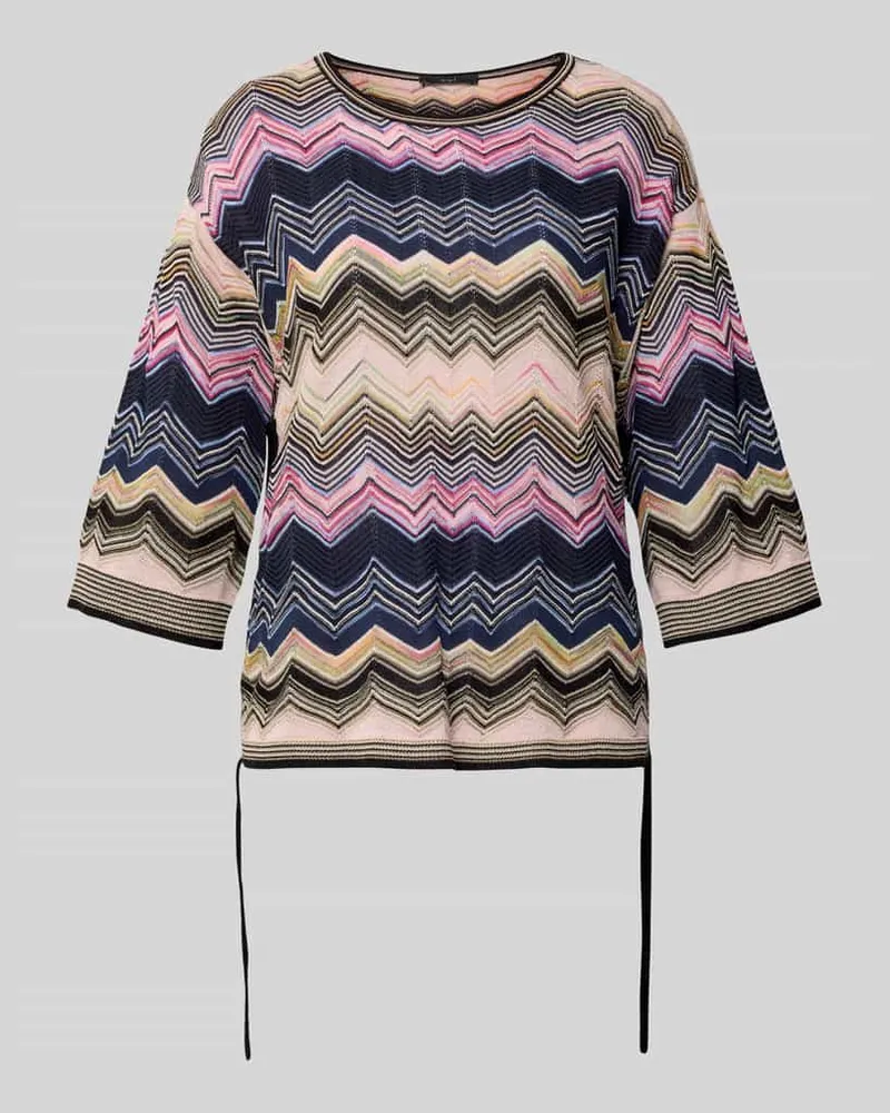 Oui  Strickshirt mit 3/4-Arm Taupe