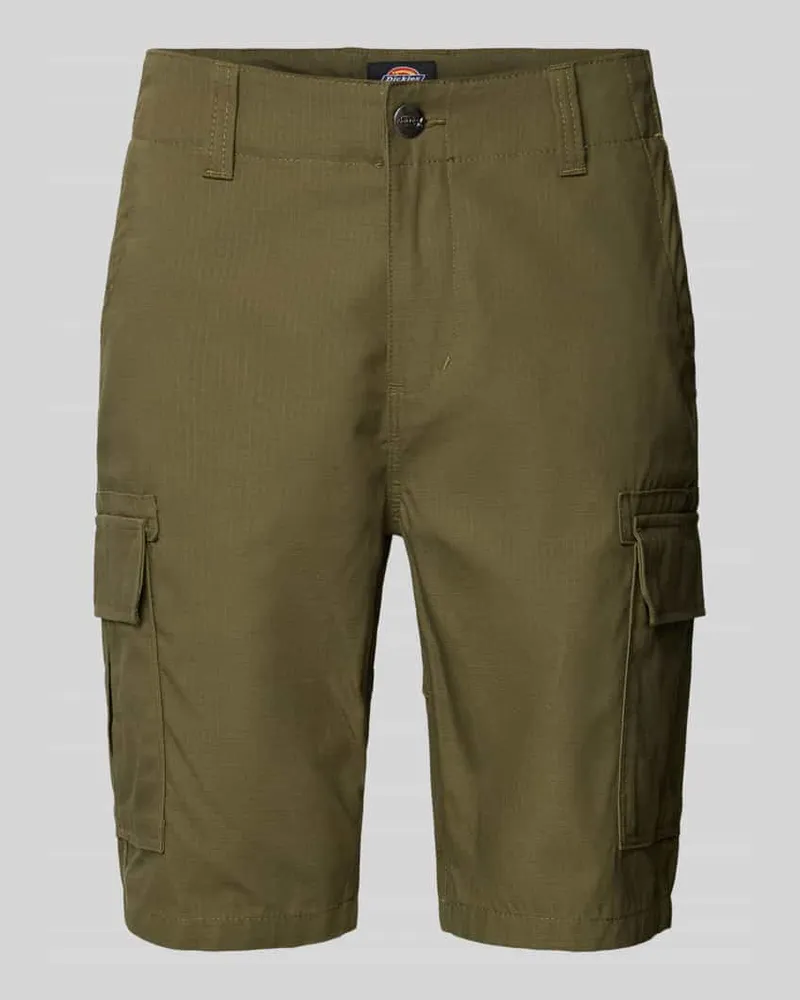 Dickies Regular Fit Cargoshorts mit Gitterkaro Modell 'MILLERVILLE Schlamm