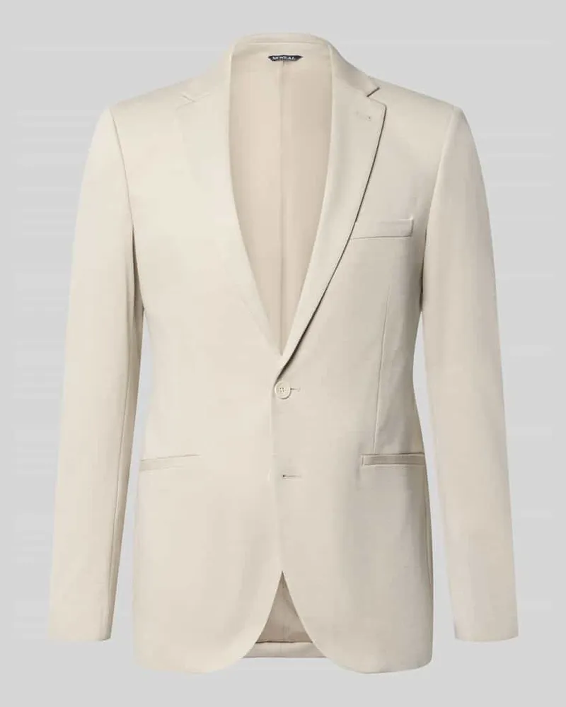 McNeal Slim Fit 2-Knopf-Sakko mit Paspeltaschen Beige