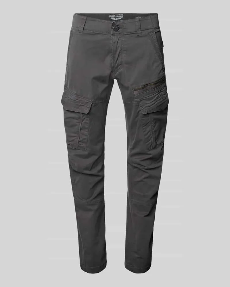 PME Legend Cargohose mit Label-Stitching Anthrazit
