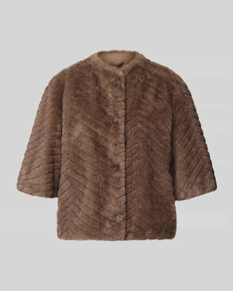 White Label Regular Fit Jacke aus Kunstfell Taupe