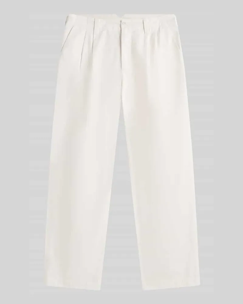 Tommy Hilfiger Loose Fit Hose mit Bundfalten Weiss