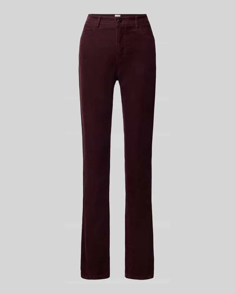 Brax Tapered Fit Cordhose aus Baumwoll-Mix Modell 'MILEY Aubergine