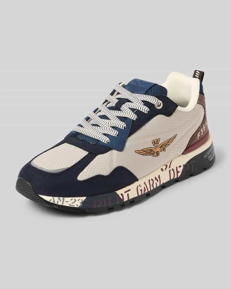 Aeronautica Militare Sneaker mit Logo-Detail Modell 'Napoli Offwhite